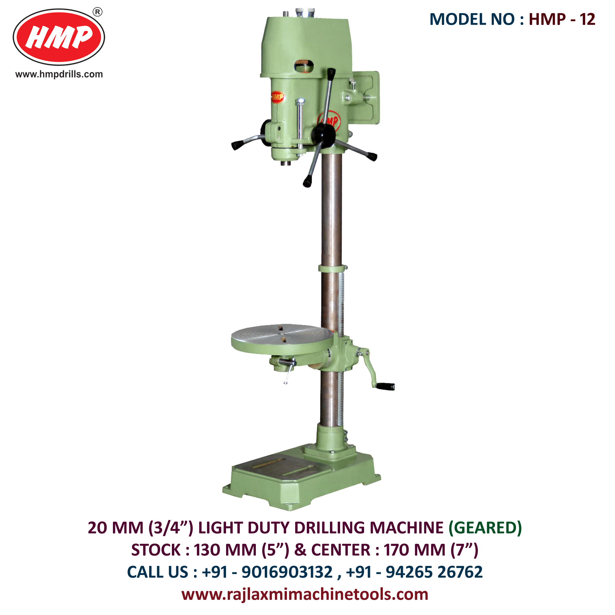 20 MM 3 4 Pillar Drill Drilling Machine Manufacturer Dealer Rajkot 