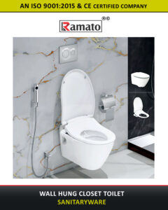 Wall-Hung Closet Toilet by In Oriented of Ramato, Rajkot, Gujarat, India