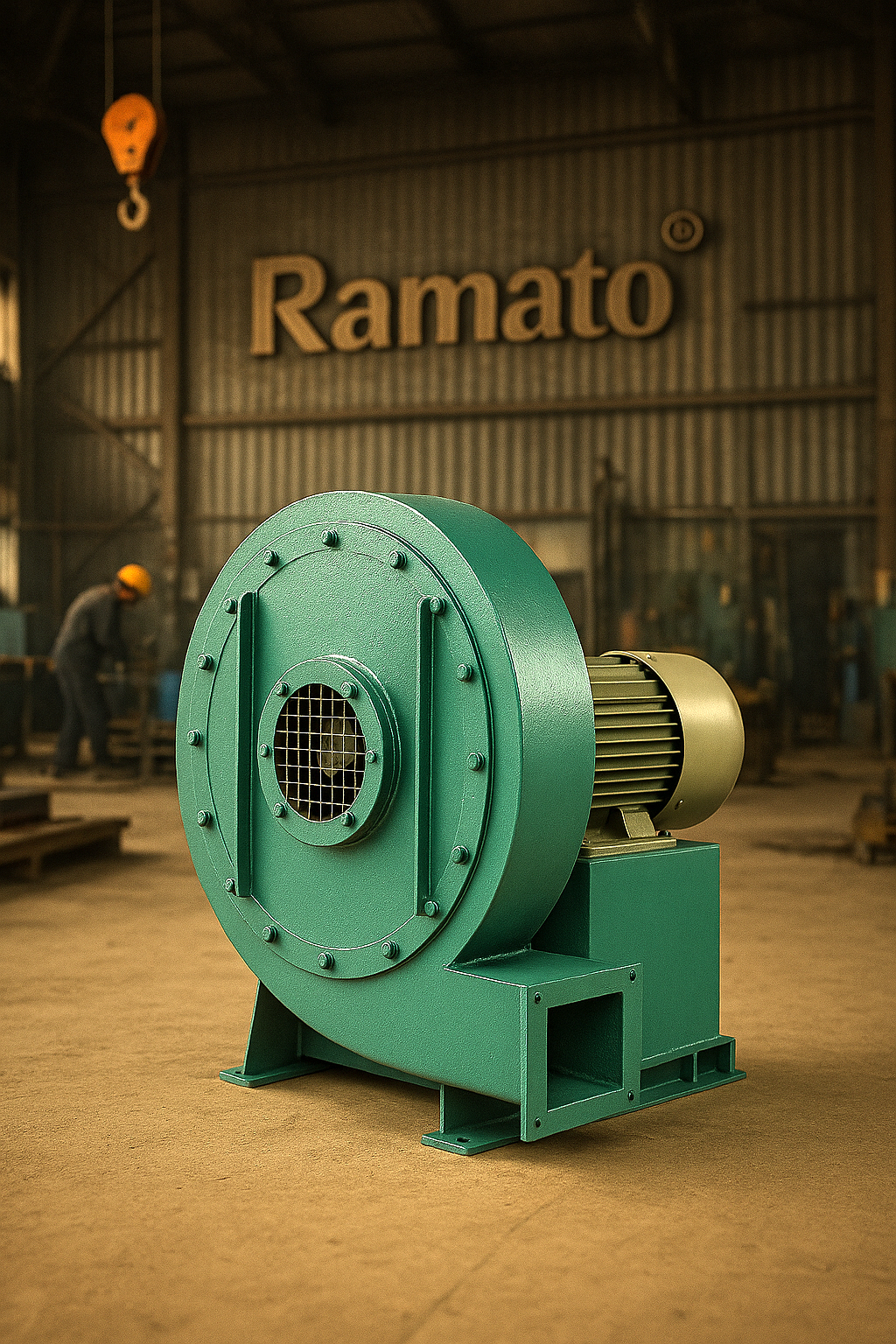 Ramato Rajlaxmi Machine Tools MS fabricated air blower manufactured in Rajkot, Gujarat, India for industrial airflow applications.